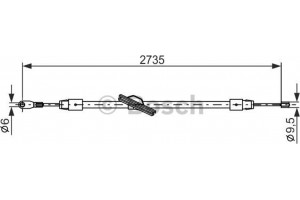 Bosch Ντίζα, Φρένο Ακινητοποίησης - 1 987 477 845