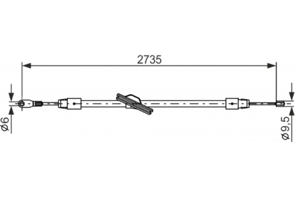 Bosch Ντίζα, Φρένο Ακινητοποίησης - 1 987 477 845 Bosch Ντίζα, Φρένο Ακινητοποίησης - 1 987 477 845