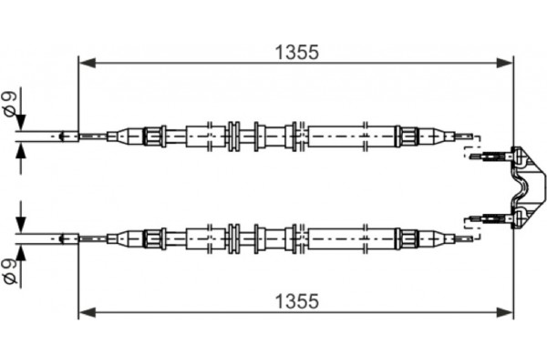 Bosch Ντίζα, Φρένο Ακινητοποίησης - 1 987 477 868 Bosch Ντίζα, Φρένο Ακινητοποίησης - 1 987 477 868