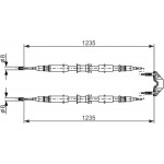 Bosch Ντίζα, Φρένο Ακινητοποίησης - 1 987 477 869 Bosch Ντίζα, Φρένο Ακινητοποίησης - 1 987 477 869