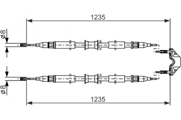 Bosch Ντίζα, Φρένο Ακινητοποίησης - 1 987 477 869 Bosch Ντίζα, Φρένο Ακινητοποίησης - 1 987 477 869
