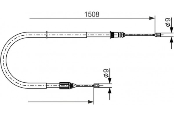 Bosch Ντίζα, Φρένο Ακινητοποίησης - 1 987 477 890 Bosch Ντίζα, Φρένο Ακινητοποίησης - 1 987 477 890