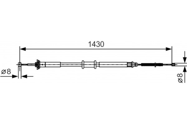 Bosch Ντίζα, Φρένο Ακινητοποίησης - 1 987 477 912 Bosch Ντίζα, Φρένο Ακινητοποίησης - 1 987 477 912