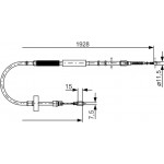 Bosch Ντίζα, Φρένο Ακινητοποίησης - 1 987 477 922 Bosch Ντίζα, Φρένο Ακινητοποίησης - 1 987 477 922