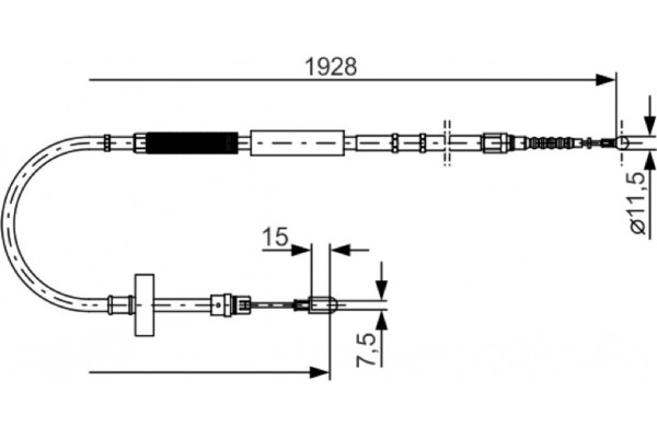 Bosch Ντίζα, Φρένο Ακινητοποίησης - 1 987 477 922 Bosch Ντίζα, Φρένο Ακινητοποίησης - 1 987 477 922