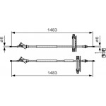Bosch Ντίζα, Φρένο Ακινητοποίησης - 1 987 477 930 Bosch Ντίζα, Φρένο Ακινητοποίησης - 1 987 477 930