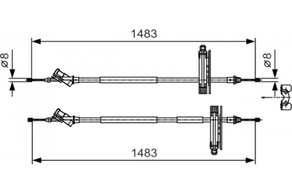 Bosch Ντίζα, Φρένο Ακινητοποίησης - 1 987 477 930 Bosch Ντίζα, Φρένο Ακινητοποίησης - 1 987 477 930