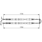 Bosch Ντίζα, Φρένο Ακινητοποίησης - 1 987 477 934 Bosch Ντίζα, Φρένο Ακινητοποίησης - 1 987 477 934