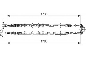Bosch Ντίζα, Φρένο Ακινητοποίησης - 1 987 477 934