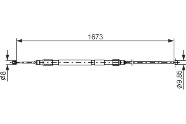 Bosch Ντίζα, Φρένο Ακινητοποίησης - 1 987 477 947 Bosch Ντίζα, Φρένο Ακινητοποίησης - 1 987 477 947