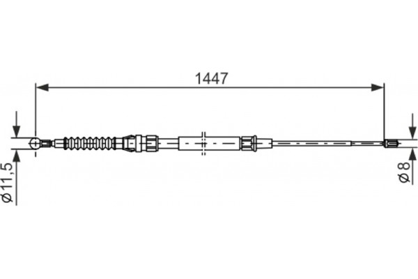 Bosch Ντίζα, Φρένο Ακινητοποίησης - 1 987 477 958 Bosch Ντίζα, Φρένο Ακινητοποίησης - 1 987 477 958