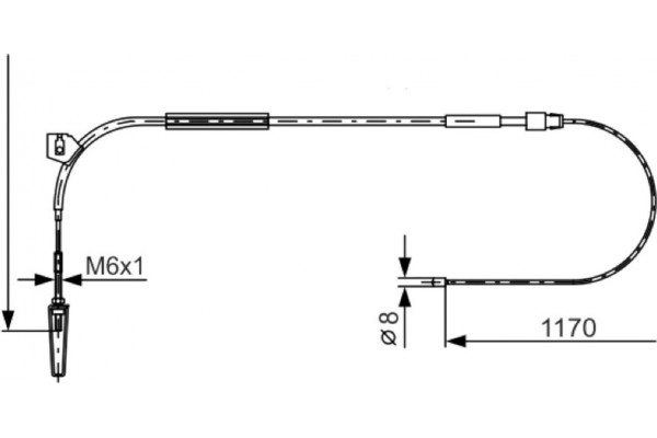 Bosch Ντίζα, Φρένο Ακινητοποίησης - 1 987 477 961 Bosch Ντίζα, Φρένο Ακινητοποίησης - 1 987 477 961