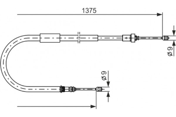 Bosch Ντίζα, Φρένο Ακινητοποίησης - 1 987 477 967 Bosch Ντίζα, Φρένο Ακινητοποίησης - 1 987 477 967