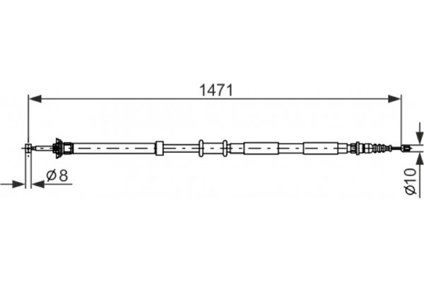 Bosch Ντίζα, Φρένο Ακινητοποίησης - 1 987 477 970 Bosch Ντίζα, Φρένο Ακινητοποίησης - 1 987 477 970