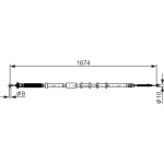 Bosch Ντίζα, Φρένο Ακινητοποίησης - 1 987 477 976 Bosch Ντίζα, Φρένο Ακινητοποίησης - 1 987 477 976