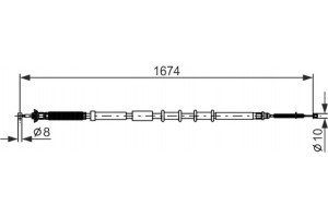 Bosch Ντίζα, Φρένο Ακινητοποίησης - 1 987 477 976