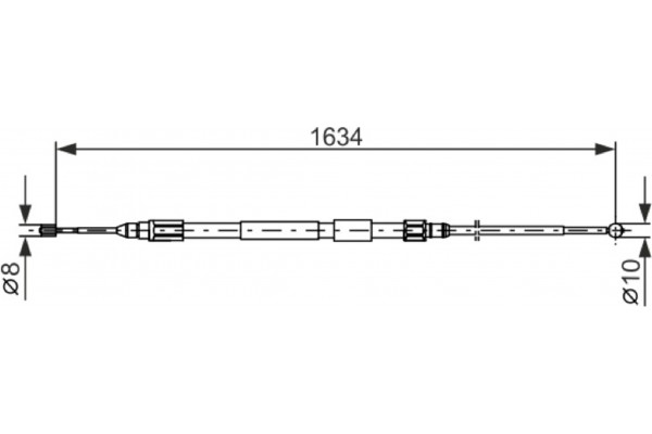 Bosch Ντίζα, Φρένο Ακινητοποίησης - 1 987 477 988 Bosch Ντίζα, Φρένο Ακινητοποίησης - 1 987 477 988