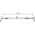 Bosch Ντίζα, Φρένο Ακινητοποίησης - 1 987 477 992 Bosch Ντίζα, Φρένο Ακινητοποίησης - 1 987 477 992