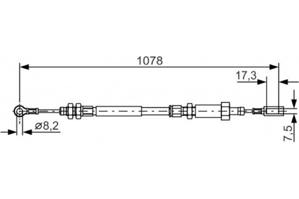 Bosch Ντίζα, Φρένο Ακινητοποίησης - 1 987 482 002 Bosch Ντίζα, Φρένο Ακινητοποίησης - 1 987 482 002