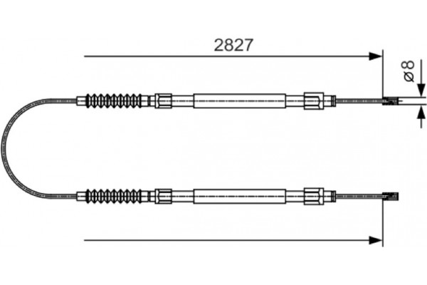 Bosch Ντίζα, Φρένο Ακινητοποίησης - 1 987 482 006 Bosch Ντίζα, Φρένο Ακινητοποίησης - 1 987 482 006