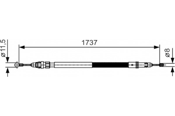 Bosch Ντίζα, Φρένο Ακινητοποίησης - 1 987 482 008 Bosch Ντίζα, Φρένο Ακινητοποίησης - 1 987 482 008