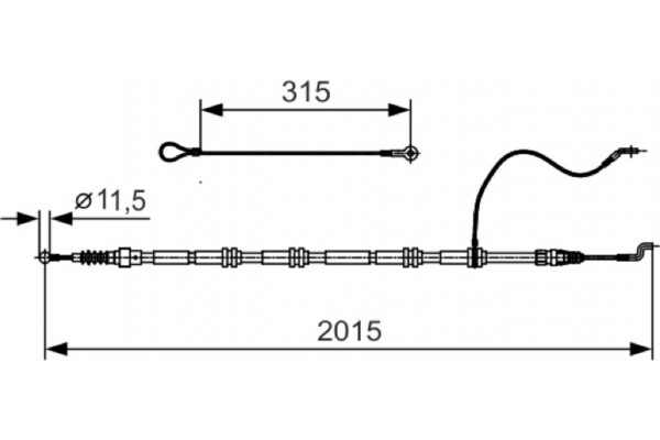 Bosch Ντίζα, Φρένο Ακινητοποίησης - 1 987 482 015