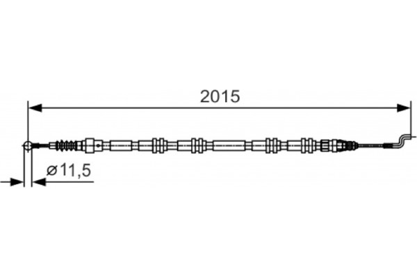 Bosch Ντίζα, Φρένο Ακινητοποίησης - 1 987 482 017 Bosch Ντίζα, Φρένο Ακινητοποίησης - 1 987 482 017