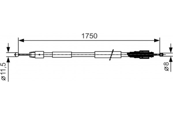 Bosch Ντίζα, Φρένο Ακινητοποίησης - 1 987 482 018 Bosch Ντίζα, Φρένο Ακινητοποίησης - 1 987 482 018