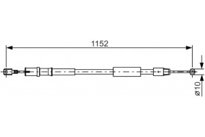 Bosch Ντίζα, Φρένο Ακινητοποίησης - 1 987 482 025