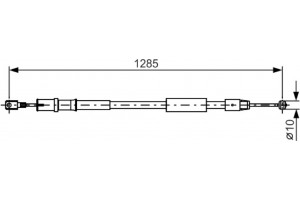 Bosch Ντίζα, Φρένο Ακινητοποίησης - 1 987 482 026