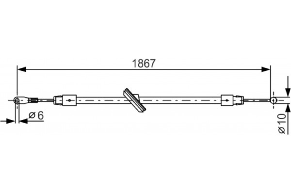 Bosch Ντίζα, Φρένο Ακινητοποίησης - 1 987 482 028 Bosch Ντίζα, Φρένο Ακινητοποίησης - 1 987 482 028