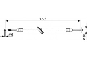 Bosch Ντίζα, Φρένο Ακινητοποίησης - 1 987 482 030