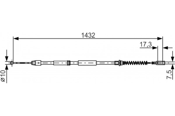 Bosch Ντίζα, Φρένο Ακινητοποίησης - 1 987 482 034 Bosch Ντίζα, Φρένο Ακινητοποίησης - 1 987 482 034