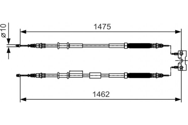 Bosch Ντίζα, Φρένο Ακινητοποίησης - 1 987 482 039 Bosch Ντίζα, Φρένο Ακινητοποίησης - 1 987 482 039