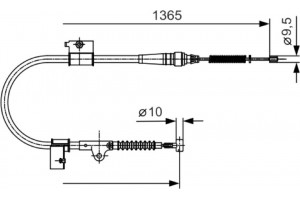 Bosch Ντίζα, Φρένο Ακινητοποίησης - 1 987 482 048