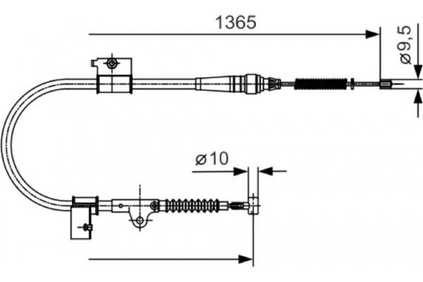 Bosch Ντίζα, Φρένο Ακινητοποίησης - 1 987 482 048 Bosch Ντίζα, Φρένο Ακινητοποίησης - 1 987 482 048