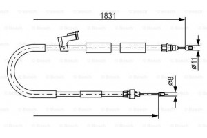 Bosch Ντίζα, Φρένο Ακινητοποίησης - 1 987 482 058