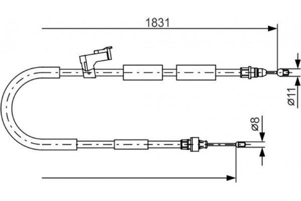 Bosch Ντίζα, Φρένο Ακινητοποίησης - 1 987 482 058 Bosch Ντίζα, Φρένο Ακινητοποίησης - 1 987 482 058
