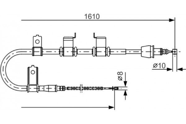 Bosch Ντίζα, Φρένο Ακινητοποίησης - 1 987 482 070 Bosch Ντίζα, Φρένο Ακινητοποίησης - 1 987 482 070