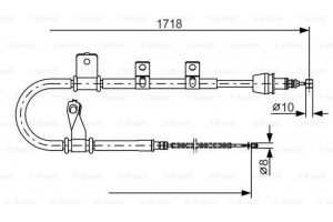 Bosch Ντίζα, Φρένο Ακινητοποίησης - 1 987 482 075
