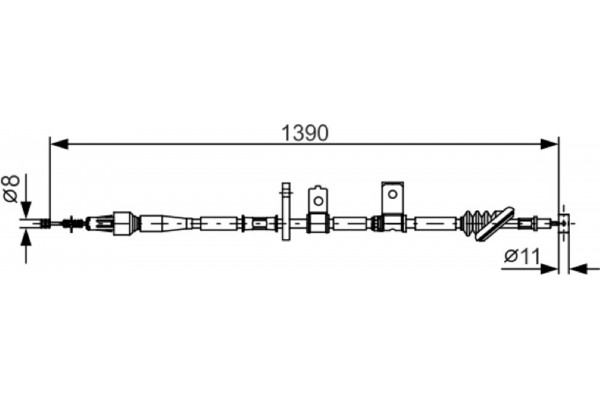 Bosch Ντίζα, Φρένο Ακινητοποίησης - 1 987 482 090 Bosch Ντίζα, Φρένο Ακινητοποίησης - 1 987 482 090