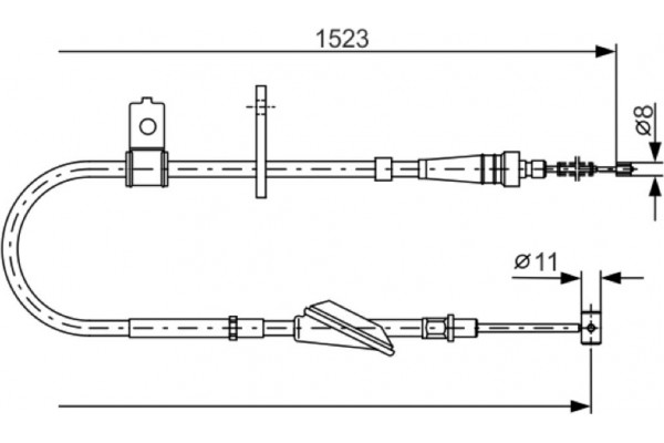 Bosch Ντίζα, Φρένο Ακινητοποίησης - 1 987 482 092 Bosch Ντίζα, Φρένο Ακινητοποίησης - 1 987 482 092