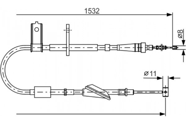 Bosch Ντίζα, Φρένο Ακινητοποίησης - 1 987 482 093