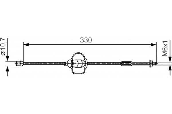 Bosch Ντίζα, Φρένο Ακινητοποίησης - 1 987 482 121 Bosch Ντίζα, Φρένο Ακινητοποίησης - 1 987 482 121