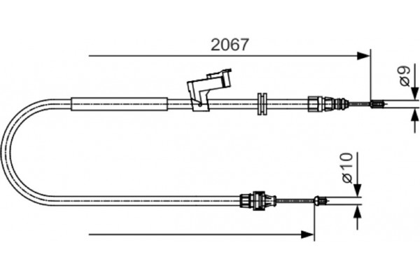 Bosch Ντίζα, Φρένο Ακινητοποίησης - 1 987 482 134 Bosch Ντίζα, Φρένο Ακινητοποίησης - 1 987 482 134