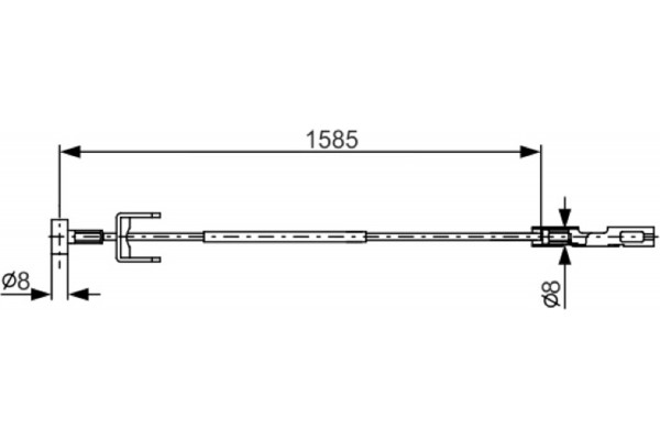 Bosch Ντίζα, Φρένο Ακινητοποίησης - 1 987 482 145 Bosch Ντίζα, Φρένο Ακινητοποίησης - 1 987 482 145