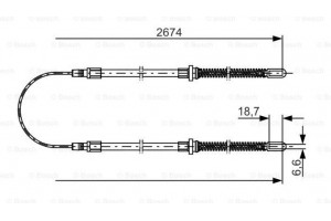 Bosch Ντίζα, Φρένο Ακινητοποίησης - 1 987 482 148