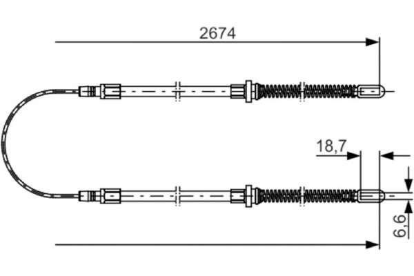 Bosch Ντίζα, Φρένο Ακινητοποίησης - 1 987 482 148 Bosch Ντίζα, Φρένο Ακινητοποίησης - 1 987 482 148
