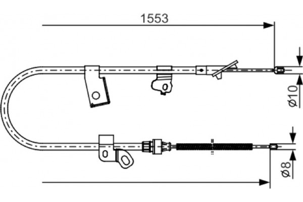 Bosch Ντίζα, Φρένο Ακινητοποίησης - 1 987 482 156 Bosch Ντίζα, Φρένο Ακινητοποίησης - 1 987 482 156