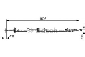 Bosch Ντίζα, Φρένο Ακινητοποίησης - 1 987 482 201